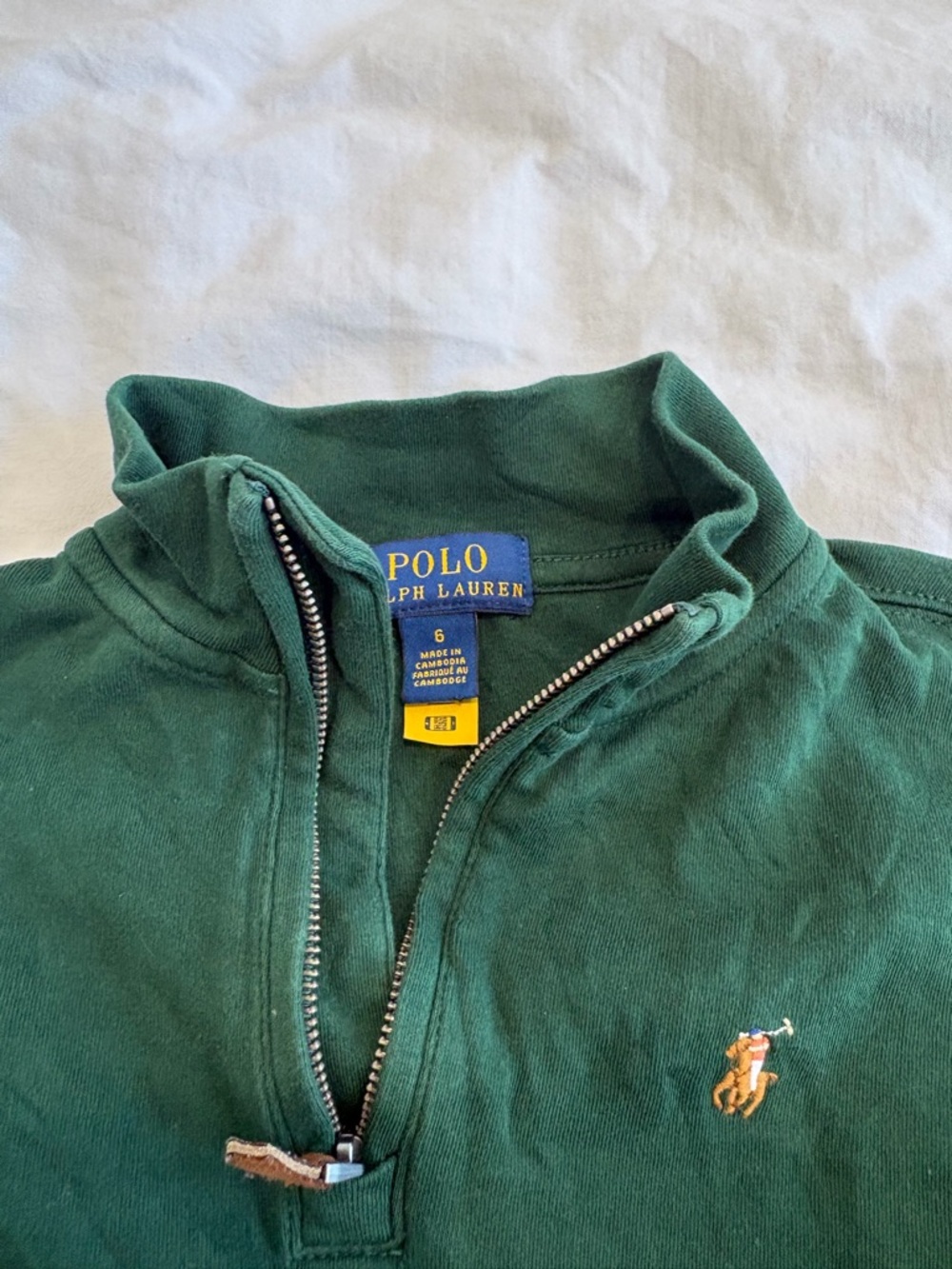Polo Ralph Lauren Green Quarter-Zip Pullover